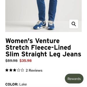 Eddie Bauer Lake Blue Women's Straight Leg Jeans